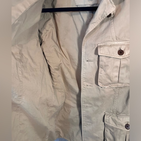 Banana Republic Khaki Tan Safari Military Photographer Jacket Coat Sz S - Picture 8 of 10